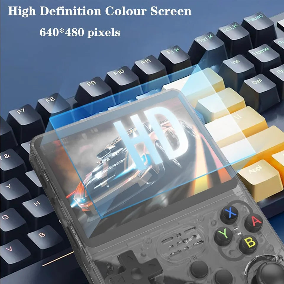 Retro R36S Handheld Gaming Console | 3.5" IPS Screen, Linux Emulation System, 64GB/128GB