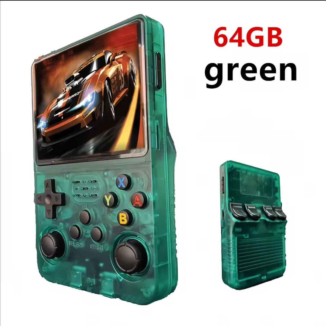 Retro R36S Handheld Gaming Console | 3.5" IPS Screen, Linux Emulation System, 64GB/128GB